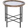 Home ESPRIT Tavolino marrone nero naturale cristallo legno di abete 61 x 50 x 53 cm