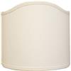Generico Ventolina mezzo paralume classico ventola bianco avorio in cotone semitonda veletta semiluna per lampada parte di ricambio lampada da tavolo classica. (DIAMETRO 25 CM ATTACCO E27)