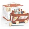 Speedy Monkey SP1017 - Panca da Martello, 20,7 x 14 x 14,6 cm, Multicolore, Giocattolo in Legno per Bambini, Dettagli curati, Ottima Idea Regalo