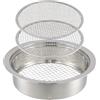 Rundago Setaccio Giardino, Colino da giardino in acciaio inox, Setaccio da giardino 3 in 1 in acciaio inox, con 3 Inserti Intercambiabili 3mm 6 mm 9 mm Setaccio Rotondo in Acciaio Inox, Setaccio per Compost