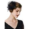 BABEYOND fascia per capelli da donna anni '20, stile Flapper Charleston e Grande Gatsby, per costume, accessorio, color nero