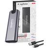 KingData Alloggiamento M.2 NVMe, Adattatore USB 3.1 per 2230/2242/2260/2280 M.2 Con Cavo USB C ad A