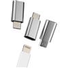 HOYULLI Adattatore Micro USB Maschio A Lightning Femmina(3 Pack)per Apple IPhone Ricarica Jack Dati Cavo Android Cellulare Adattatori Compatibile Per Samsung Galaxy S6 S7Edge+ Active Note5 Connettore 091-L-mc