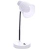 Bel Air Home Lampada da scrivania | metallo, altezza 40 cm, base 15 cm | interruttore on/off, ideale per ufficio e comodino | E-27, bianco Dallas (lampadina non inclusa)
