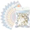 G2PLUS 100PCS Bianco Sacchetti in Mylar 9×12CM Sacchetti iOlografici Con Finestra Trasparente e Zip - Per Alimenti, Cosmetici,Gioielli e Regali