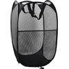 Anseom Portabiancheria Pieghevole, Cesto Portabiancheria Pieghevole a Rete con Tasca Laterale, Nero Portabiancheria Sporca Laundry Basket con Manici per Casa Accessori per Riporre Vestiti,Giocattoli