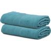 Sweet Needle 2 teli da bagno extra large verde acqua (100 x 150 cm) - 100% cotone, altamente assorbente, asciugatura rapida, pesante, ideale per hotel, bagno, doccia, spa, spiaggia, piscina e uso