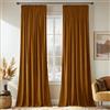 MIULEE Tende in velluto con fettuccia arricciata, 140 x 245 cm, confezione da 2, belle lussuose semioscuranti, in velluto marrone, moderne tende per soggiorno, camera da letto, finestra, spesse