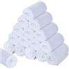 Tatuo Set di 16 Asciugamani da Salone in Microfibra Asciugamani Viso con Superficie Assorbente da Parrucchiere Teli da Bagno per Doccia Panno per Palestra Spa Donna Bambini, 35 x 75 cm (Bianco)