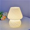 YATOSEEN Lampada da Tavolo a Fungo, Lampada da Scrivania a LED in Vetro, Luce D'atmosfera a Fungo con Temporizzazione USB 3 Colori con Telecomando per Soggiorno Camera da Letto Ufficio