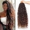 Mscat 18 Pollici 8 Pacchi Ombre Goddess Locs Crochet Capelli Morbidi con Punte Ricce Pre-Annodati Hippie Locs Estensioni per Trecce (14 Ciocche/Pacco T30#)