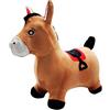 Lexibook, Cavallo Gonfiabile con Copertura Rimovibile, Pompa Manuale Inclusa, plastica sicura e Resistente, Marrone, BGP050