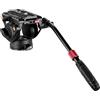 NEEWER Testa fluida per treppiedi con piastra a sgancio rapido, manico telescopico e base scalata (diametro 75 mm), resistente, carico massimo 8 kg, per videocamere e fotocamere DSLR