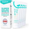 happybrush® Dentifricio vegan SuperWhite al gusto di menta piperita - Dentifricio sbiancante per denti bianchi - Formato maxi (5 x 75ml)