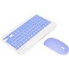 Bewinner Set Tastiera e Mouse Wireless da 10 Pollici, Combinazione Mouse Tastiera Silenziosa Wireless Ergonomica Ultra Sottile Bluetooth, Ricarica USB, per Laptop(Viola)