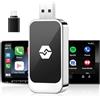 Euakee Adattatore Car-Play Wireless per i e Android, Euakee Il Più Piccolo e Veloce Adattatore Car-Play Wireless, Plug & Play Convertire Fabbrica Cablato a Wireless Car-Play Dongle Autoo