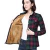 Mecnias Camicetta Casual A Quadri in Pile Invernale, Cappotto Camicia Scozzese A Quadri in Velluto di Velluto Caldo Invernale, Top Spessi Stile College, Cappotti Termici Invernali Sfocati con Tasc