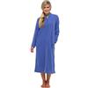 Lady Olga Vestaglia lunga da donna in morbido pile, taglie UK dalla 10 alla 24, vestaglia con cerniera frontale e tasche, Blu, 18-20