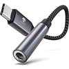 Stouchi Adattatore Jack Cuffie USB Tipo C ad Aux Digital Audio Auricolare Adattatore,Audio Dongle,Hi-Res DAC Chip,Compatibile con Samsung Galaxy S22 S21 Ultra S20+,Pixel 6,Pad mini 6(1 Confezione)