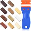 Nakutita Set per riparazione di cera dura, cera dura per riparazione di laminati per legno/piastrelle/parquet/laminato/vinile, set di cera per riparazione di mobili rivestimento in cera per fori per graffiare