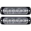 PICAA 2pz Ultra Thin 6LED Luci di Emergenza blu e rosso Hazard Lampeggiante Luce Stroboscopica Luce Universale per 12-24V Car Truck Trailer Camper Moto Furgone