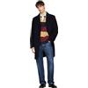 Tommy Hilfiger Uomo Cappotto Mix Coat Monopetto, Blu (Desert Sky), M