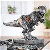 Casablanca modernes Design Casablanca Steampunk T-Rex - Scultura a forma di dinosauro, in resina, effetto metallico, altezza: 25 cm, larghezza: 40 cm, profondità: 13,5 cm, decorazione regalo, soggiorno, da collezione