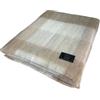 EFFETTO CASA Plaid da Letto in Lana Mohair Lana, Coperta Scozzese (Beige, Matrimoniale)