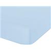 Smart Deco Home Lenzuolo letto sotto lenzuola con angoli tinta unita 100% cotone Made in Italy SINGOLO AZZURRO