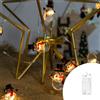 Wisdom Catena decorata con 20 pupazzi di neve luminosi a Led Bianco Caldo 2 metri a batteria Wisdom