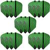 Harrows Silika - Alette per Freccette n. 6, 5 Set di Alette (15 Alette in Totale), 100 Micron, Extra Resistenti, realizzate nel Regno Unito, Accessori Professionali per Freccette Green