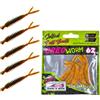 SEABUZZ Set Esche da Pesca in Gomma Creo Worm 5x62mm - Pesca al Luccio y Trota & Bass - Esche Artificiali - Pesci in Gomma - Acqua Dolce e Salata - Kit Pesca Lago & Mare - Jig (Olio motore Black Seed)