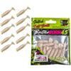 SEABUZZ Set di esche da pesca in gomma, 10 pezzi x 45 mm, per luccio, trota, lucioperca, pesce persico - set da pesca per acqua dolce e salata (Clear Lemon/Seed)