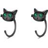 YFN Nero Gatto Orecchini Per Le Donne In Argento Sterling 925 Gatto Orecchini Per Ragazze Regali Gatto Gioielli Ipoallergenici