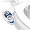 LUXE Bidet, NEO 185, attacco bidet non elettrico per sedile WC, autopulente, doppio ugello, pressione dell'acqua regolabile, modalità di lavaggio posteriore e femminile, blu
