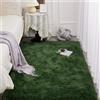 Heavyoff Area Tappeti Camera da letto Morbido Peluche Tappeto utilizzato per la Decorazione del Soggiorno di casa Verde scuro, 50x120cm