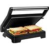 Gotoll Tostiera,Tostapane Piastra 1000W,Panini/Sandwich Maker/Griglia,Piastre con Rivestimento Antiaderente,Bistecchiera Apertura a 180°