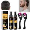 Tkekruh Kit per la Crescita 30ml 2PCS, Spray Ricrescita Capelli, Hair Growth Essence, Professionale Micro Rullo Siero, Microneedle Derma Roller Barba, Stimola la Crescita Della Barba, Root Serum