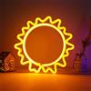DWOOKE Insegne al neon del sole,Luce al Neon LED,Insegna al Neon Girasole Bianco Caldo per Decorazioni da Parete,Insegne luminose al Neon a Batteria e USB,Luci al Neon per Camera da Letto,Festa,Natale
