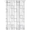 Loti Living Tenda Doccia 120 x 200 cm - Resistente alla Muffa e all'Acqua - Tessuto in Poliestere - Con Bordo Ponderato - Tenda Vasca da Bagno - Ganci Inclusi - Cube