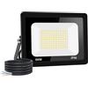 Jefedana Faretto led 100W 6000K Bianco Freddo Fari LED Esterno 10000LM Faretto da Esterno IP66 Impermeabile Super Luminosa Faro led Luce di Sicurezza Lampada per Giardino, Cortile, Garage, Corridoio