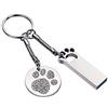 FeliSun Impermeabile Chiavetta USB3.0 16GB 32GB 64GB 128GB Alta velocità Flash Drive USB 3.0 con Portachiavi, Metallo Memory Stick U Disco Creative Pen Drive Regalo (64GB, Silver)