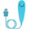 OSTENT Controller Nunchuck Cablato Basato sul Movimento per Nintendo Wii Console Video Game Colore Blu