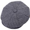 ZRWASKA® Cappelli da uomo in lana UK a 8 pannelli, basco piatto stile Peaky, cappello da baker boy in lana tweed - stile Gatsby, in tessuto di lana Newsboy, per donne, cappello anni 20 Baker, cappello