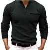 CXKOLD Maglietta Compressione Uomo Maglia riscaldata Uomo Camicia Uomo Slim Fit Fantasia Cotone t Shirt Nera Uomo Cotone Polo Uomo Bianca Manica Corta Cappotto Uomo Invernale Elegante Polo Manica Lunga