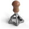 Fackelmann Stampino per ravioli a Stella, materiale manico ergonomico in legno di faggio e parte funzionale in alluminio, dimensione 7x7x10cm, Linea Home Cooking Italian Pasta
