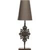 Premier PREM-2501814 Lampada da Tavolo, Cristallo/Metallo, Grigio