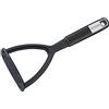 Fackelmann Schiacciapatate 26 cm SENSE, schiacciapatate per frutta e verdura in plastica, manico antiscivolo soft touch, per padelle e pentole rivestite (colore: argento/nero), quantità: 1 pezzo