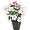 Flair Flower Fiori artificiali, azalee in vaso, 29 cm, rododendro, fiori artificiali, fiori di seta, fiori decorativi, piante in vaso, pianta in fiore, pianta artificiale, decorazione da tavolo, pianta
