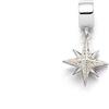 DUR Ciondolo singolo a forma di rosa bussola, da donna, in argento Sterling 925, con sabbia da spiaggia, colore: argento e sabbia, dimensioni: 1,25 x 1,5 cm, F328, 1,25x1,5 cm, Argento sterling,